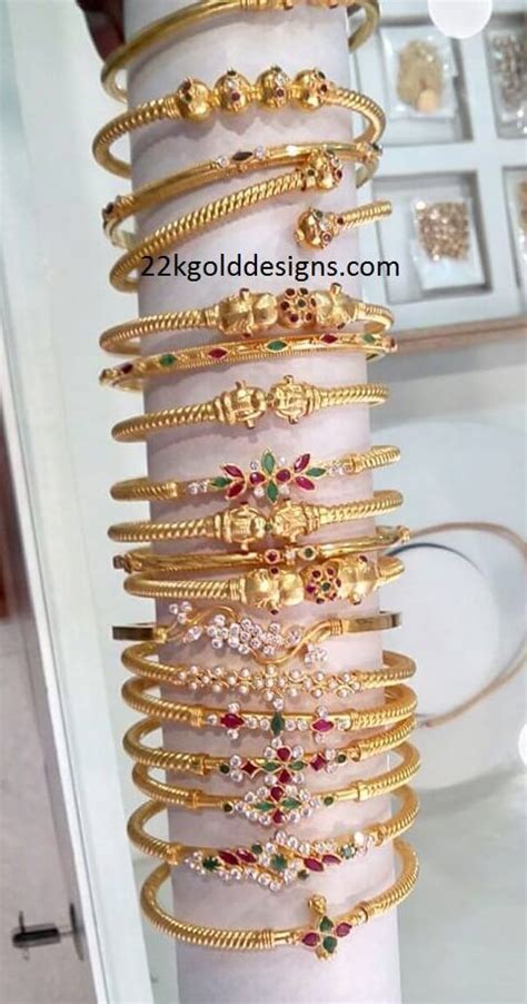 4 To 6 Grams Gold Bangles Designs Gold Bangles Design Pearl Jewelry