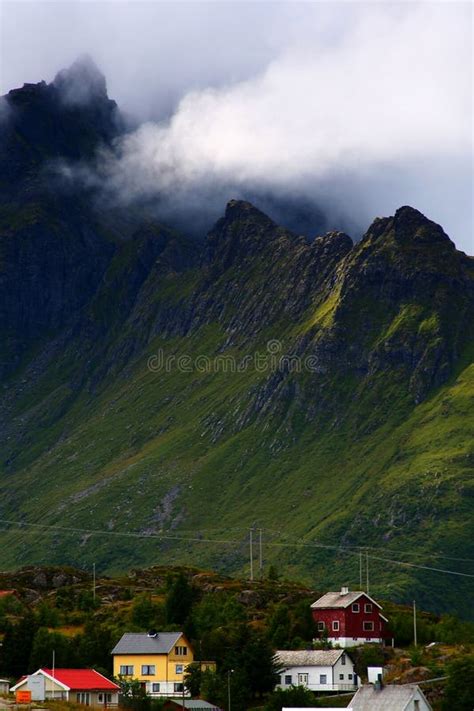 Norway Mountain Village Stock Image Image Of Nature Lofoten 1481443