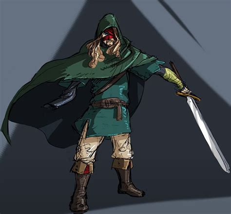 Early Hooded Link Concept Art The Legend Of Zelda Breath Of The Wild