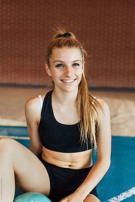 See more ideas about young models, teen models, model. Portrait of a teen girl with a gymnastic ball by VICTOR TORRES - Gymnast, Teenager - Stocksy United