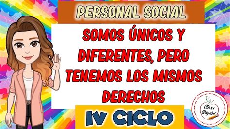 Somos únicos y diferentes pero tenemos los mismos derechos YouTube