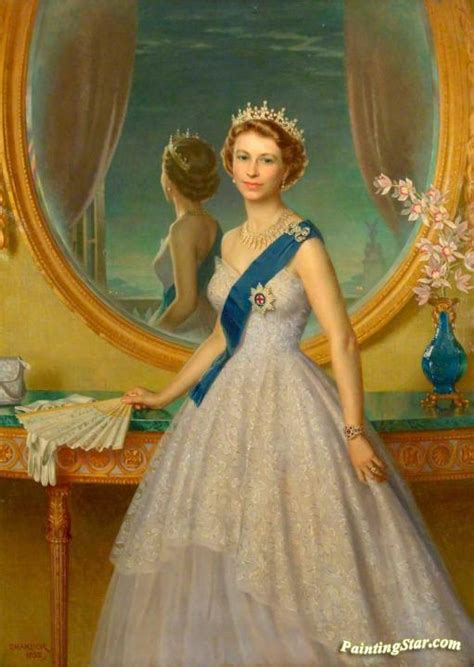 Queen elizabeth ii was born at 2.40am on 21 april 1926. Queen Elizabeth Ii Artwork By Douglas Granville Chandor Oil Painting & Art Prints On Canvas For ...