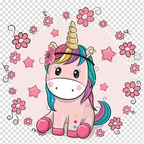 Cartoon Pink Sticker Cartoon Unicorn Cute Unicorn Baby Unicorn