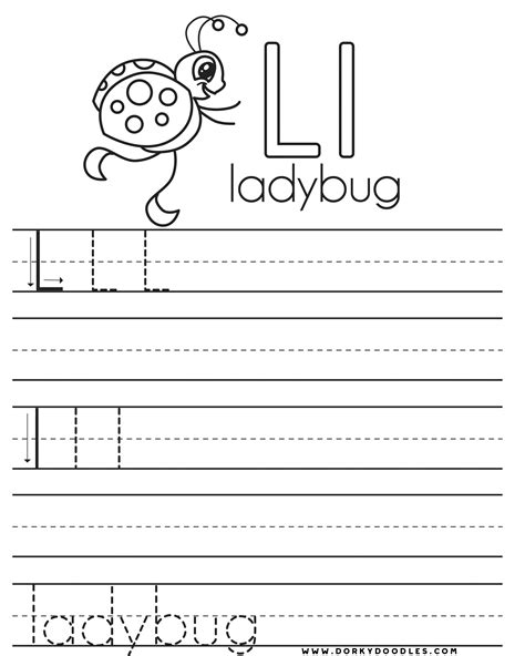 ️writing The Letter L Worksheets Free Download