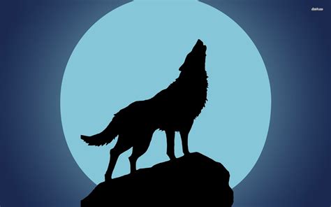 Picture Of A Wolf Howling At The Moon Clipart Best