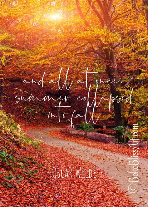 Oscar Wilde Quote: and all at once summer collapsed into | Etsy