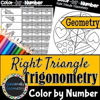 • hypotenuse • adjacent side • opposite side. Right Triangle Trigonometry Color by Number; Geometry | Right triangle, Trigonometry, Geometry