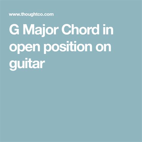 Learn To Play A G Major Chord All Over The Fretboard G Major Majors