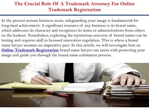 Ppt The Crucial Role Of A Trademark Attorney For Online Trademark