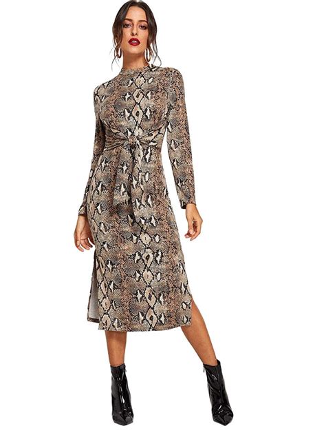 An On Trend Snakeskin Dress Affordable Amazon Dresses Popsugar