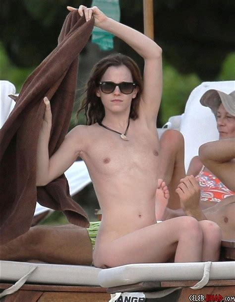 Emma Watson Topless Beach