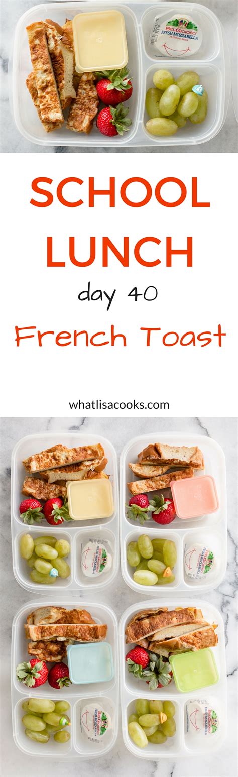 School Lunch Day 40 French Toast Sticks With Maple Yogurt — What Lisa