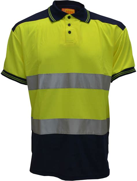New Mens High Visibility Seen® Two Tone Short Sleeve Hi Vis Polo Work