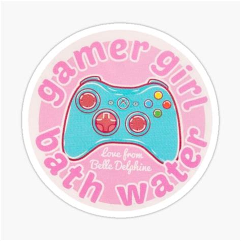 Gamer Girl Bath Water Sticker For Sale By Taktisk Redbubble