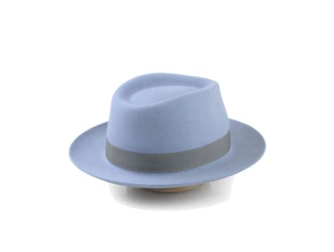 Fedora The Clubber Light Blue Fedora Hat For Men Mens Etsy Canada