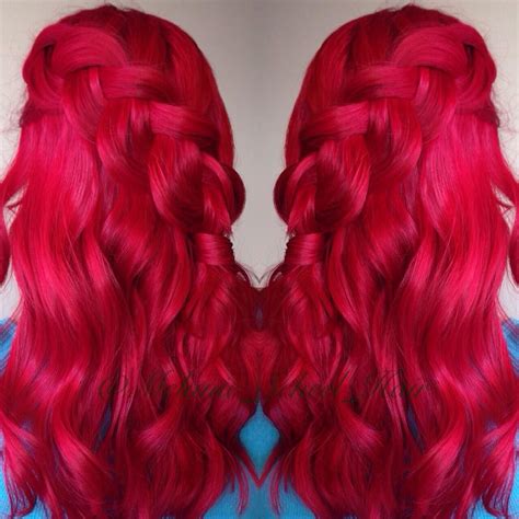 See This Instagram Photo By Melaniescheelhair • 27 Likes Red Pink Hair Magenta Red Hair