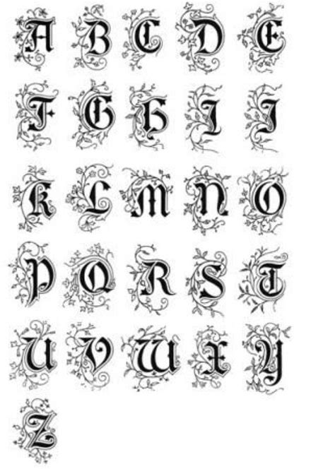 Siegelpetschaft Buchstaben Gotisch Calligraphy Calligraphy