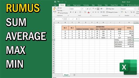 Cara Mencari Rata Rata Di Excel