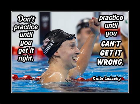 Katie Ledecky Practice Swimming Quote Poster Swimmer Wall Art T