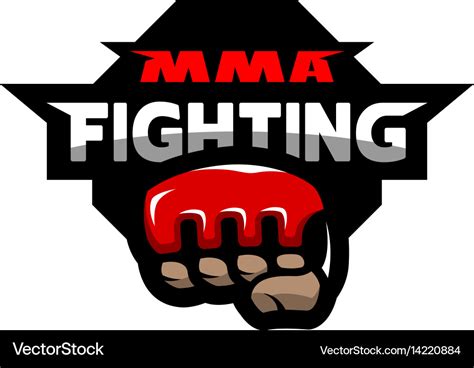 Mma Fighting Logo Royalty Free Vector Image Vectorstock