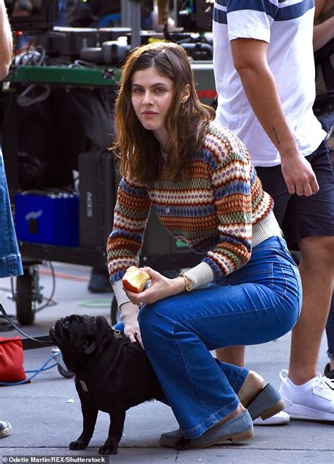 Alexandra Daddario Wears Hippie Chic Outfit As She Films Can You Keep A