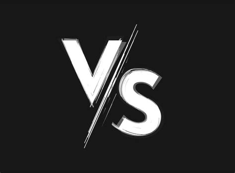 Vs Versus Icono Del Logotipo Para La Ilustración Del Juego De Lucha De