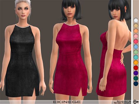 Ekİnege Halter Neck Velvet Mini Dress Download Tsr