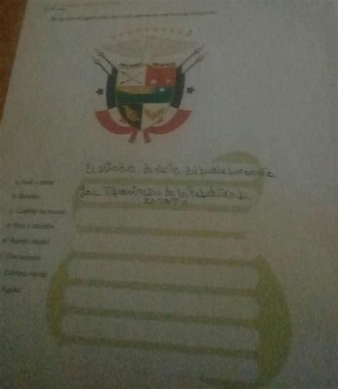Escribe El Significado De Cada Elemento Del Escudo Nacional De Panam