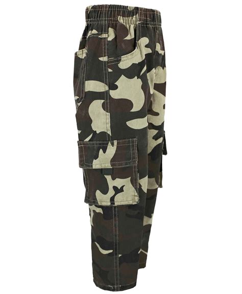 Kids Multipocket Camouflage Trousers Boys Army Print Cargo Combat Pants