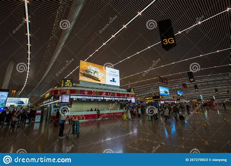 Chongqing Jiangbei International Airport Interior China Editorial