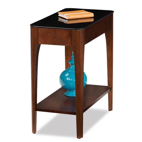 30.92 kb, 328 x 328. 24-inch Chestnut Finish Wood Narrow Chairside End Table ...