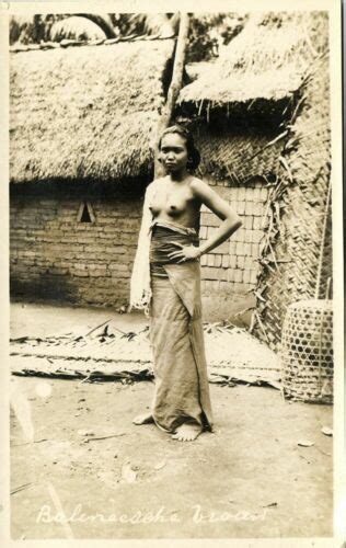 Indonesia Bali Beautiful Native Nude Balinese Woman 1920s Rppc Postcard Ebay