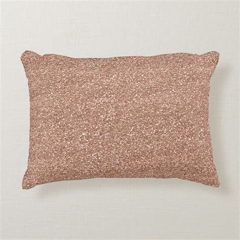 Sparkly Shiny Glitter Rose Gold Decorative Pillow In 2021