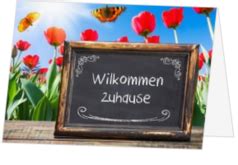 Willkommen zu hause, laird broch tuarach. Heimkarte senden | Herzlich Willkommen per Post ...