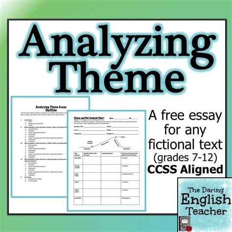 Free Analyzing Theme A Common Core Essay For Any Novel Teaching