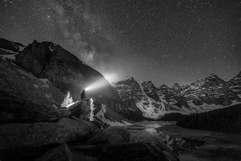 Nights In Moraine Lake In Black And White The Wicked Hunt Photography