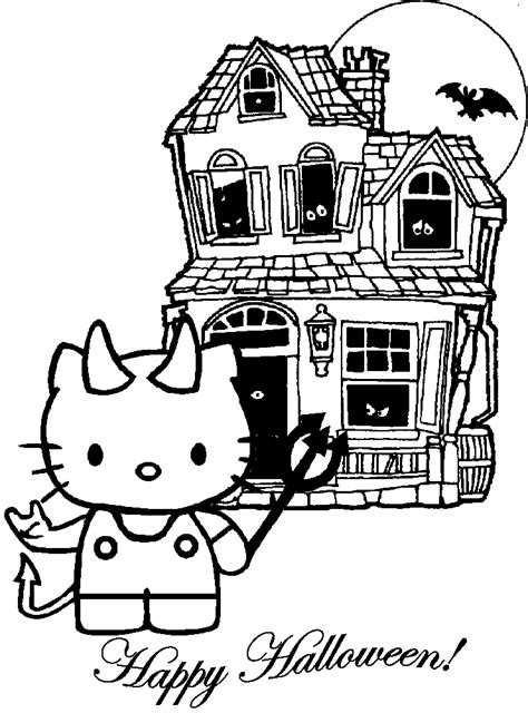 Hello Kitty Halloween Coloring Page Clip Art Library
