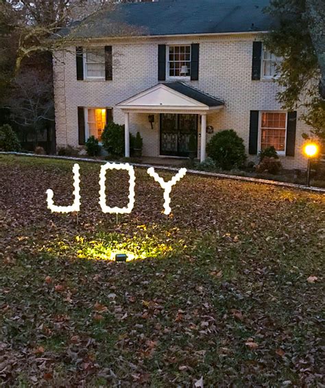 DIY Outdoor Christmas Decoration Joy PVC Sign  Pender & Peony  A