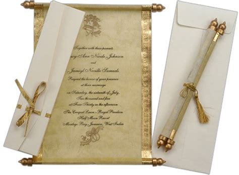 Scroll Wedding Invitationscroll Invitationengagement Etsy
