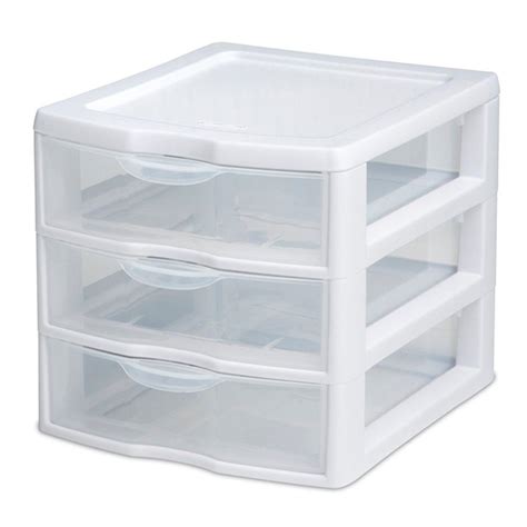 Our clear stackable large shoe drawer provide visible accessibility for closet organization. Sterilite 1 lbs. 3-Drawer Clearview Unit-20738006 - The ...