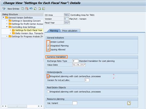 How To Maintain Versions In Sap Controlling Tutorialkart