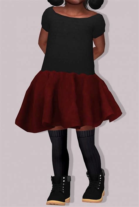 Chisami Dress For Toddlers At Lumy Sims Sims 4 Updates