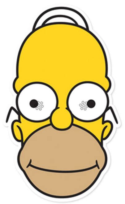 Homer Simpson Party Face Mask The Simpsons Available Now At