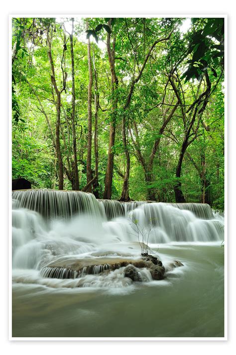 Waterfall In Forest Of Thailand Print By Editors Choice Posterlounge