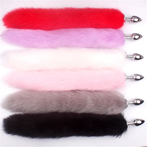 Fox Tail Anal Toys Sexy Anals Metal Bead Butt Plug Erotic Accessories