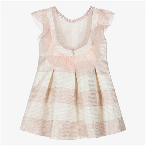 Miranda Girls Pink Striped Ruffle Dress Childrensalon Outlet