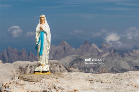 Virgin Mary On Rock Against Piz Boe Photo Getty Images