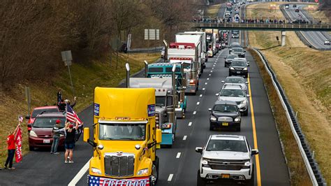 Trucker Convoy Near Washington Dc Is A Low Key Protest The New