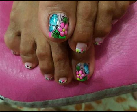 Decoración uñas pies decoracion de uñas. Flores Bonitas Pintados De Uñas Para Pies - Elegantes Unas