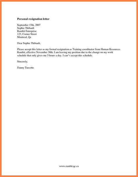 Best Refrence New Resignation Letter Due To Personal Reason By